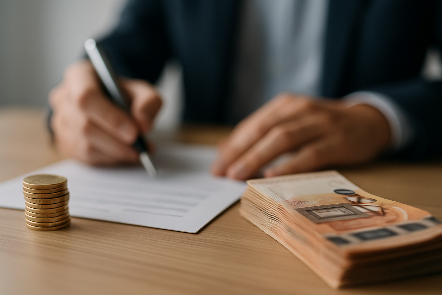 Person vergleicht Kreditangebote für Umschuldung am Laptop und spart Zinsen